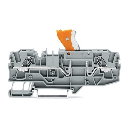 Wago Terminal Block, 3.79" L, 800V, Gray 2006-1671