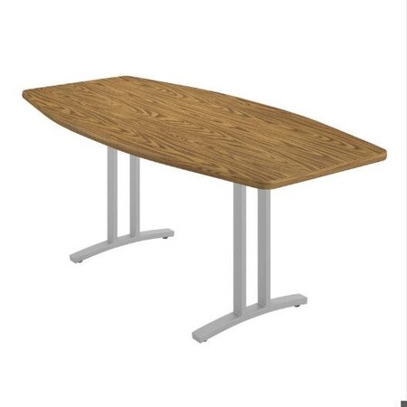 Correll Boat Modern Design Conference Table, 72 in W, Particleboard Top, Medium Oak CC3672B-06-14-06
