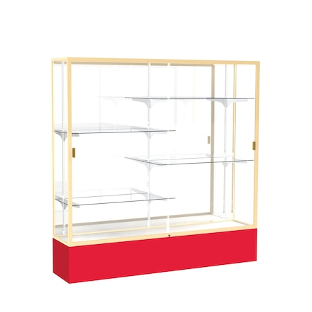 Ghent Spirit Floor Display Case 72x72x16, Mirror, Champange 376MB-GD-RD