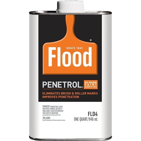 Flood Paint Additive, Liquid, Hydrocarbon, Clear, 1 qt FLD4-04