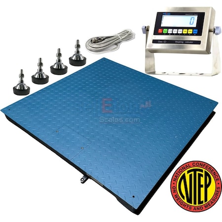 Selleton Scales Industrial Floor Scale, NTEP Certified, 6 ft x 6 ft, 1000 - 10000 lb SL-800-6X6-10K