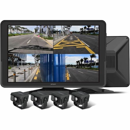 Adesso GekoGear Orbit T100 4 Channel 1080P Dash Cam For Trucks With a 10.1" IPS Screen ORBITT100