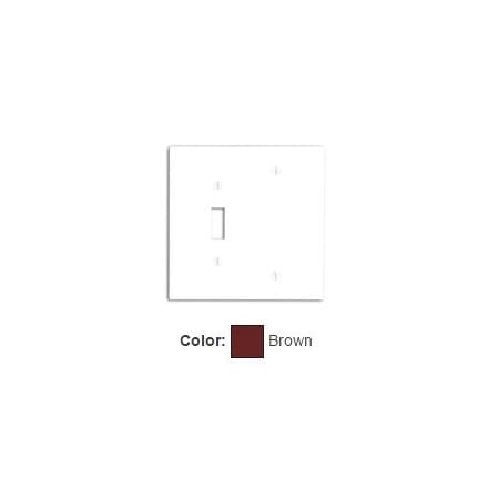 Leviton Combination Wallplate, Midway Size, Gang 2, Brown 80506