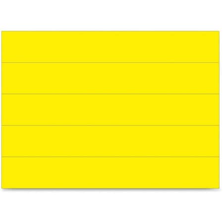 Mastervision 25 Magnetic Dry Erase Yellow Strips, .875"x6", Color Code & Calendar Boards, Writable/Erasable, PK25 FM2503