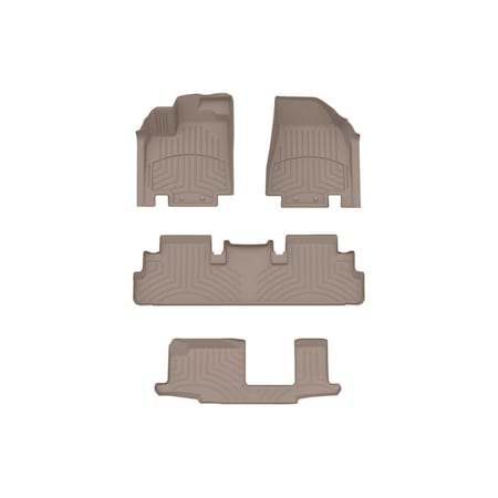 Weathertech Tan, Front and Rear and Rear FloorLiner HP 451698-1-2-4IM