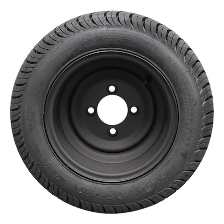 Antego 205/50-10 with 10x7 Matte Black Wheels for Golf Cart Set of 2, 2PK A10701016042055010