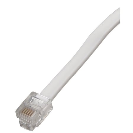 Zenith Telephone Cord, White Sheath TL1025W