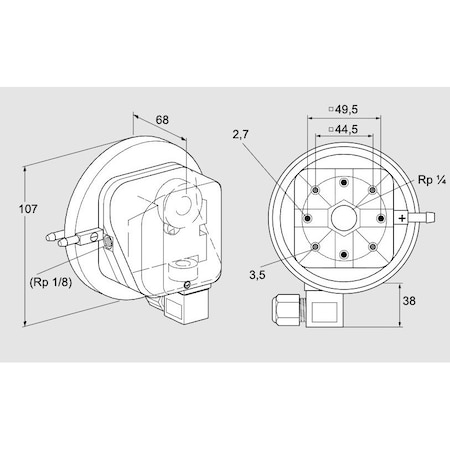 Honeywell Kromschroder SW, PRESS, AIR, DL 3A 6 KS84444401