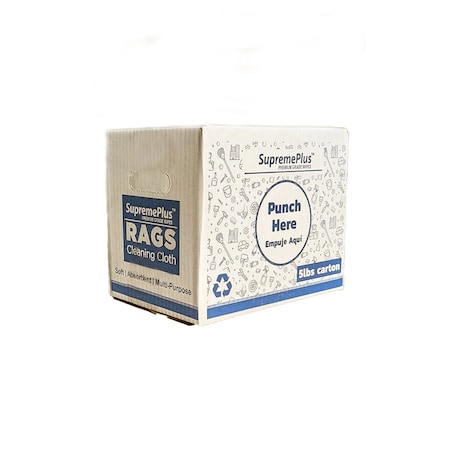 Supremeplus New Green Huck Towels Cleaning Rags, 5 lbs. Box SP-3982