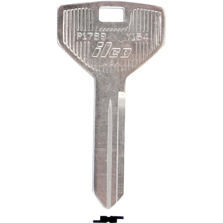 Kaba Ilco Chrysler Nickel Plated Automotive Key Y154 / P1789, 10PK AL01163002