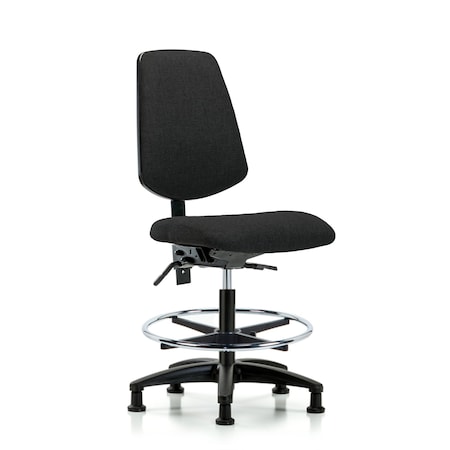 Blue Ridge Ergonomics Fab Med Bench Chair, Bk, CF, Glds, Blk, No Arms, 22" to 29" Height, Black BR-FMBCH-MB-RG-T1-A0-CF-RG-F42