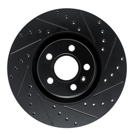 Dynamic Friction Co DFC Brake Rotor - Drilled and Slotted - Black 633-27059R
