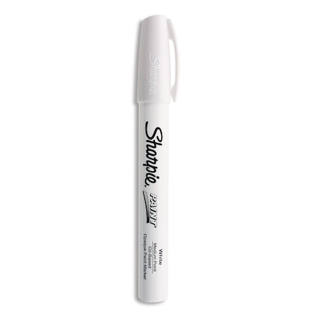 Sharpie Permanent Paint Marker, Medium Bullet Tip, White 35558