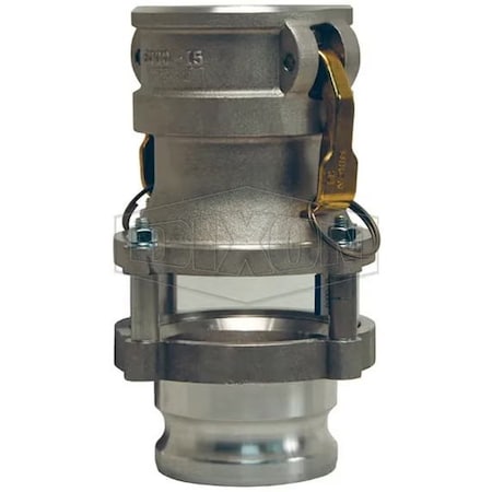 Dixon In-Line Cam and Groove Sight Glass, 3 x 4 in Nominal, Adapter x Coupler End Style, Aluminum, Domesti 3543CA