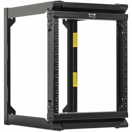 Eaton Tripp Lite Series SmartRack 12U Wall-Mount 2-Post Open Frame Rack, Hinged Front, Heavy Duty SRWO12US2
