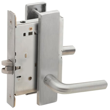 Schlage Grade 1 Passage Latch Mortise Lock, 02 Lever, L Escutcheon, Satin Chrome Finish, Field Reversible L9010 02L 626