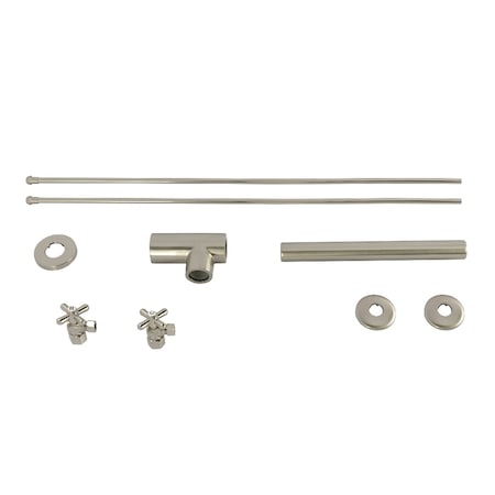 Kingston Brass Plumbing Sink Trim Kit with Bottle Trap, Brushed Nickel KPK808P