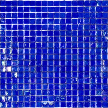 Apollo Tile Skosh 11.6inx11.6in Glossy Light Tiffany Blue Glass Mosaic Wall and Floor Tile 18.69 sqft/cs, 20PK APLNB88BL571A