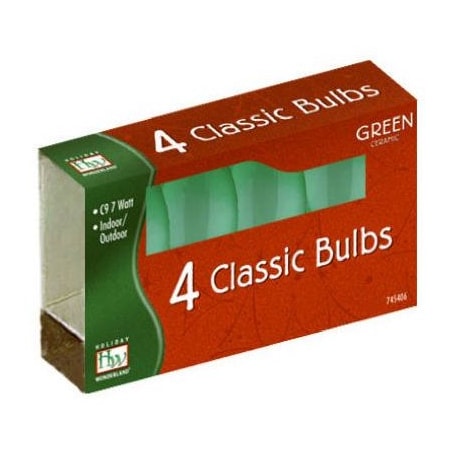 Bsc Preferred C9 GRN Cera Bulb, 4PK 1094G-88