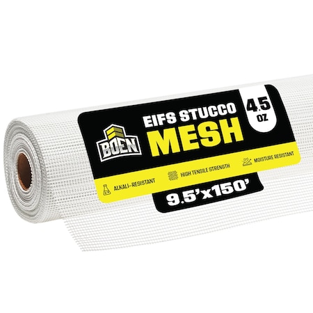 Boen 9-1/2" x 150' EIFS Mesh, 4.5oz, White, 9.5"X150ft, White EF-95150