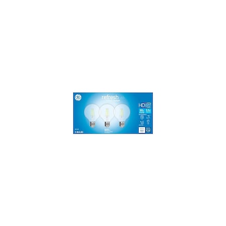 Current LED Globe Light Bulbs, Clear DayGlobe Light, 500 Lumens, 5.5-Watts, 3PK 43310