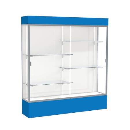 Ghent Lighted Floor Display Case 72x80x16, White, Satin 3176WB-SN-RY