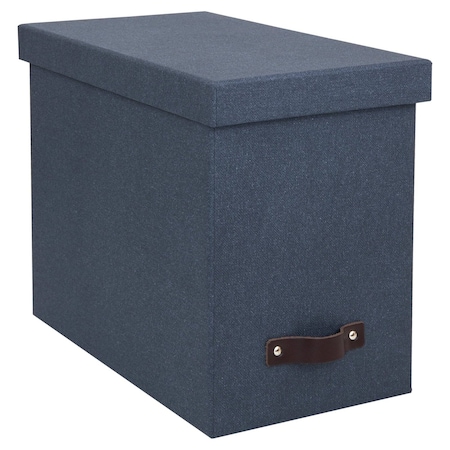 Bigso John Storage Box w/Handle- 7.36x13.26x10.51in Blue, 2PK 9541C3843
