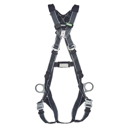 Msa Safety V-Form Fall Protection Harness, 2XL, 400 lb, Quick-Connect Chest/ Quick-Connect Leg Straps 10252247