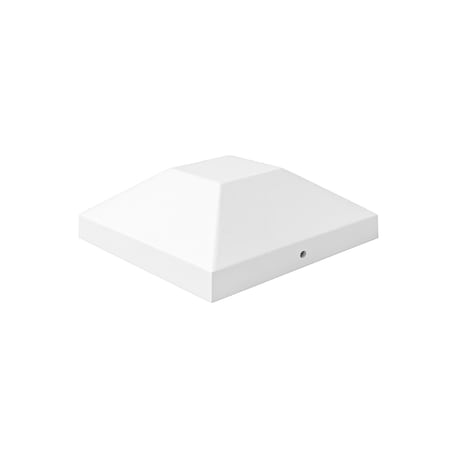 Nuvo Iron 4-in x 4-in White Rigid Plastic Pyramid Post Cap PCP23-WEC