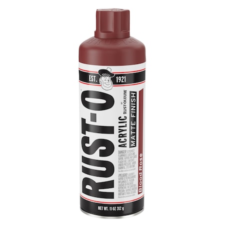 Rust-Oleum Rust-O Artist Spray Paint, Blood Rose, Matte, 11 Oz 392217