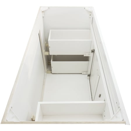 Craftmark Shaker Retreat Wht 48'' Wx34'' Hx21''D Vanity Base without Top 2 Door/4 Drawer SR4821D