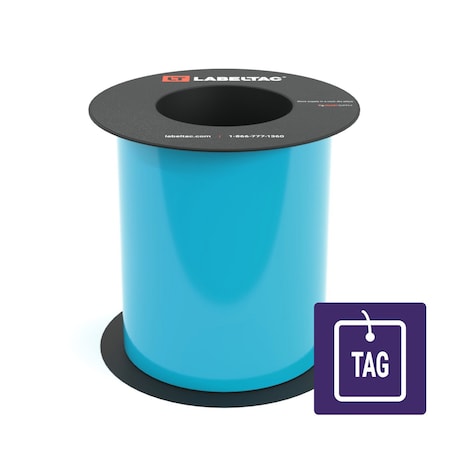 Labeltac Tear-Resistant Tag Stock 6in x 100ft LT9, Light Blue LT615TAG-C