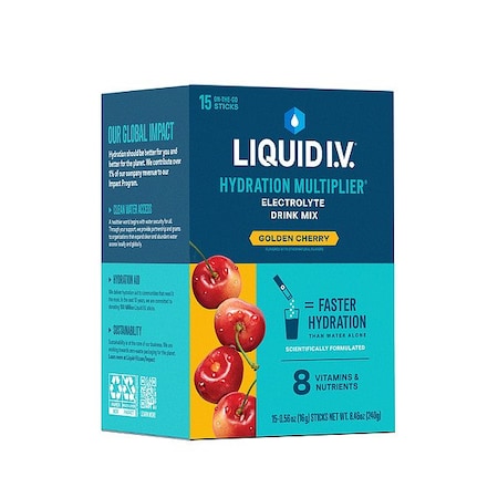 Liquid I.V. Sports Drink Mix, 0.6 oz, Cherry, PK15 LVM-1504