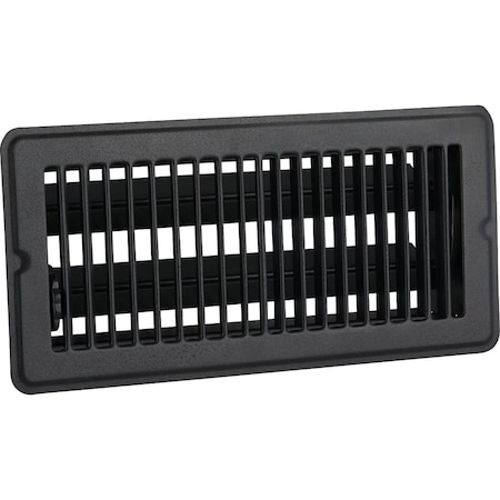 Home Impressions 4'' x 10'' Matte Black Steel Floor Register 1FL0410MB-NH