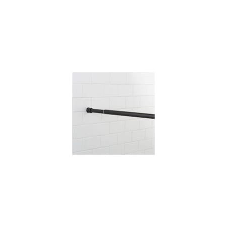 Moda At Home Enterprises Ltd Shower Curtain Tension Rod, Matte Black, 41 to 73 In. 305874