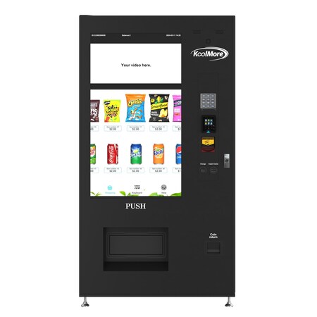 Koolmore Refrigerated Vending Machine 48 Slots Featuring 49 Inch Touch Display, Bill Acceptor, CC Reader KM-VMRWT-48BR