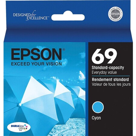 Epson No. 69 Cyan Inkjet Cartridge 350 YLD T069220