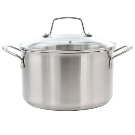 Martha Stewart Everday Midvale 5 Quart Stainless Steel Dutch Oven with Lid 128730.02