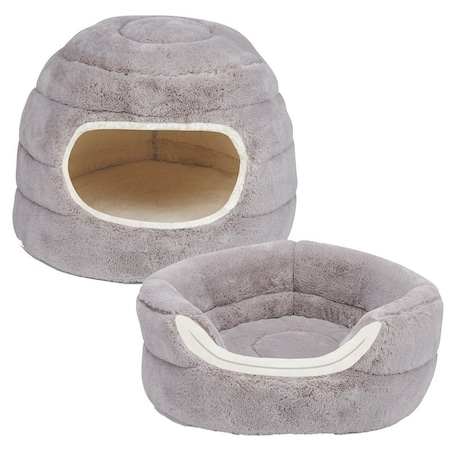 Slumber Pet Cuddler Bed, 16 in L, Polyester Cover, Gray, Machine Wash Cold on Gentle Cycle, Tumble Dry Low ZW9087 11