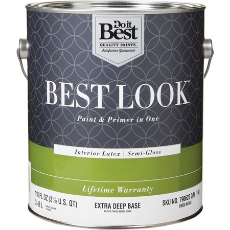 Do It Best Best Look Latex Premium Paint & Primer In One Semi-Gloss Interior Wall Paint Extra Deep Base 1 Gal. HW38W0803-16