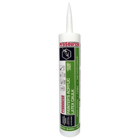 Prosource Acrylic Latex Caulk, White, 10.1 oz Cartridge 7850000