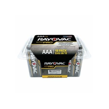 Rayovac Ultra Pro Alkaline Reclosable Batteries, AAA, 18PK 620-ALAAA-18PPJ