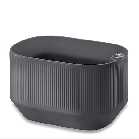 Crescent Garden TruDrop Modular Self-Watering Mini Trough Planter - Indoor/Outdoor - Slate, 20"x14"x12"H A613097