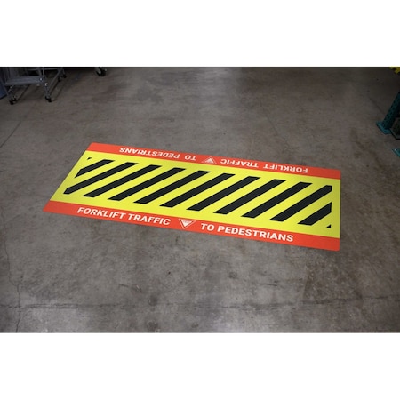 Creative Safety Supply Crosswalk Floor Sign, 240 in Height, 48 in Width FS40089-48X240