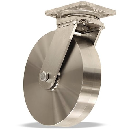 Hamilton Stainless Steel Workhorse Swivel Caster, 8" x 2" Stainless Steel Wheel S-WHS-8HSB