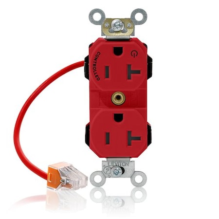 Leviton PlugsandReceptacles, 20A, 125VAC, Red, Nylon M5362-1CR
