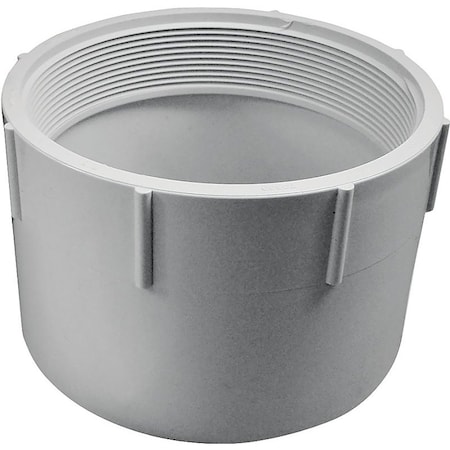 Canplas Pipe Adapter, 6 in, FNPT x Hub, PVC, White 192896