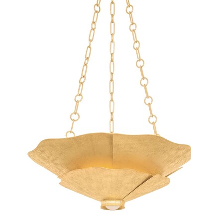 Hudson Valley Lighting Spring Valley 4 Light Pendant in Vintage Gold Leaf Finish 2604-VGL