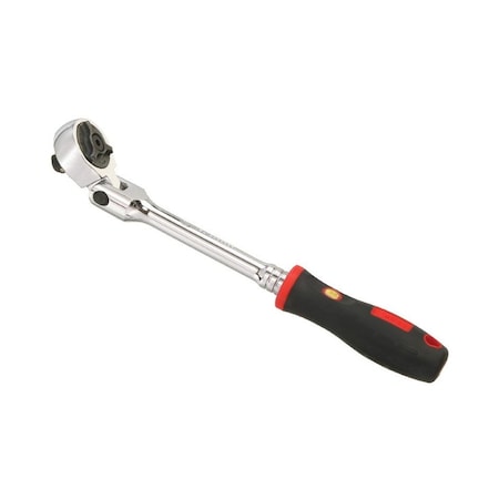 Genius Tools 3/8in Dr. 72-tooth reversible flex-head ratchet w/ comfort grip handle 320mml 383338S