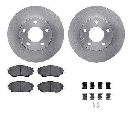 Dynamic Friction Co DFC Brake Rotor with 5000 Brake Pads and Hardware Kit 6512-80274